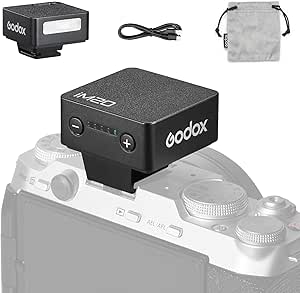 GODOX Mini Flash de cámara iM20, 5 Niveles de Potencia de Flash, 6000 K ± 200 K 440 Full Power Flashes Godox im20 Mini Flash para Canon Sony Nikon Fuji Olympus