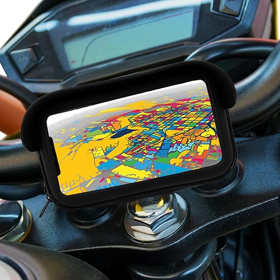 Sovica Soporte movil para Moto con Cargador 2.1A Carga rapida Funda Protectora Visera antireflejos Valida para Smartphones hasta 7" Soporte Moto movil sujecion al Manillar irrompible