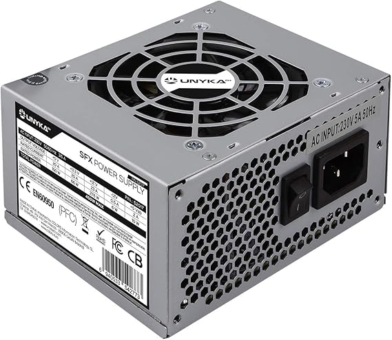 UNYKAch Fuente de Alimentación SFX 450W, con Ventilador de 80 mm Silencioso, Pequeños Equipos con Grandes Prestaciones