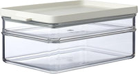 Mepal - Frühstücks-Kühlschrankbehälter Duo Omnia - 2-lagige Frischhaltedosen - Aufbewahrungsbox für Aufschnitt & Käse - Küchenaufbewahrung & Organisation - 500 ml & 1200 ml - Nordic White