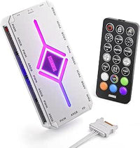 AsiaHorse ASH-1 Hub para Ventiladores PC ARGB PWM con Controlador [20 Efectos ARGB] [Modo Aprendizaje de Color Único] 9 Puertos PWM 4-Pin & 9 Puertos RGB 5V 3-Pin, Entrada de Alimentación SATA