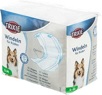 TRIXIE pañales para Perros machos Talla s–m – protección Absorbente para incontinencia & marcaje – 12 Unidades con Cierre Adhesivo & elástico – Contorno de Cintura 30–46 cm