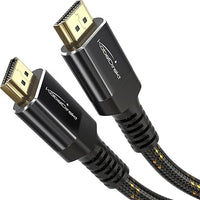 KabelDirekt – 8K/4K HDMI-2.1-Kabel – 2m – bruchfeste Metallstecker und Braiding-Ummantelung (8K@60Hz, Ultra High Speed/48G, neuester Standard, optimal für PS5/Xbox, Monitor/TV/Beamer, schwarz)