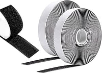 Vinabo Hook Loop Autoadesivo 5 m x 20 mm, Nastro a Strappo Adesivo negro