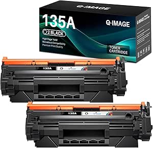 Q-image 135A Tóner Compatible para HP LaserJet m234sdwe Tóner de Repuesto para HP LaserJet MFP m234sdw m234dwe m234sdn m209dwe para W1350A Tóner (sin Chip,2 Negro)