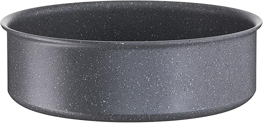 Lagostina Ingenio Mineralis Green Cacerola 24 cm, Cacerola de aluminio 100% reciclada, para gas, horno e inducción, con indicador de cocción, se puede utilizar con mango extraíble