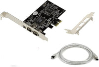 KALEA-INFORMATIQUE Tarjeta controladora PCIe FireWire 400 IEEE1394a de 3 Puertos con chipset VIA6308 y ASM1083. Soportes de Perfil Alto y bajo, con Cable Ilink.