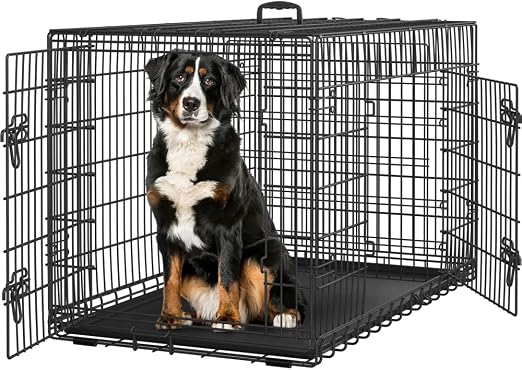 Jaula para perros Yaheetech 122x71x78 cm metálica plegable