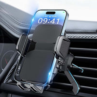 Brencco Porte Teléfono Voiture Grille Aération, Crochet Métal 360°