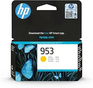 HP 953 F6U14AE, Amarillo, Cartucho de Tinta Original, Compatible con impresoras de inyección de Tinta OfficeJet Pro 7720, 7730, 7740, OfficeJet Pro Series 8000