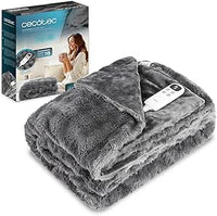 Cecotec Manta Eléctrica 180x130cm HeatConfort Noa (180 x 130). 115W, 10 Niveles de Temperatura Ajustables, Controlador LCD Extraíble, Temporizador con Apagado Automático, PTC+ Tecnología NTC