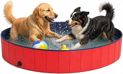 lionto Piscina plegable para perros bañera para perros piscina mascotas, Piscina para niños (S) 80 cm