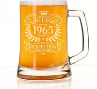 Always Looking Good Regalo de 60 cumpleaños para hombres, estilo vintage de 1965 envejecido a la perfección, vaso de cerveza grabado, regalo para 60 años de edad, vasos de cerveza de medio litro