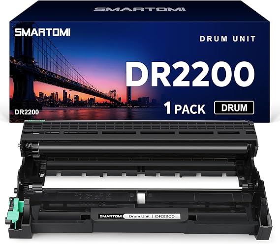 SMARTOMI DR2200 DR-2200 Tambor Compatible para Brother DR2200 para Brother MFC-7360N DCP-7055 HL-2130 MFC-7460DN HL-2240 HL-2240D HL-2250DN FAX-2840 FAX-2940 DCP-7055W DCP-7055 DCP-7060D(1 x Tambor)