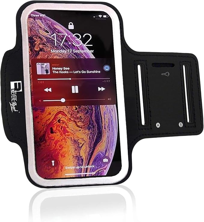 RevereSport Brazalete Deportivo iPhone 13 Mini. Antideslizante contra Sudor Armband para Correr, Fitness. Gimnasio, Ciclismo. Teléfono Funda de Ejercicio