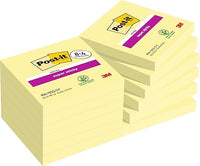 Post-it Super Sticky Notes, Gelb, 76 mm x 76 mm, 12 Blöcke à 90 Blatt zum Vorteilspreis