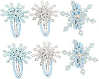 VALICLUD 6 pezzi fiocchi di neve clip strass bottone anatra ragazza