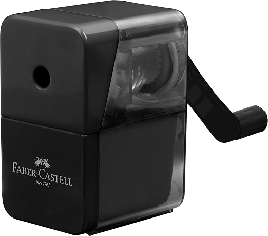 Faber-Castell 180984 - Sacapuntas con Manivela de Escritorio - Negro