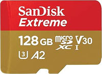 SanDisk Extreme Tarjeta Micro SDXC 128GB + adaptador SD, (Para teléfonos inteligentes, cámaras de acción, drones) V30, hasta 190 MB/s, RescuePRO Deluxe, A2 C10 U3 UHS-I,