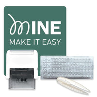 Mine Stamp Marcador de Ropa y Libros Compact | Compacto Personalizable de Ropa para Adulto y Niños | Sello Personalizado con nombre para Ropa Infantil