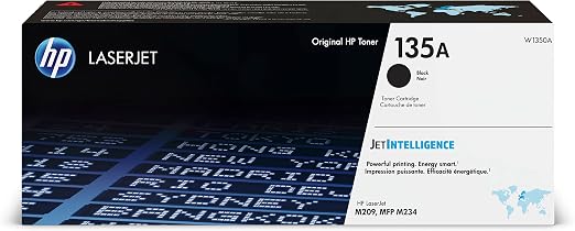 HP 135A W1350A, Negro, Cartucho Tóner Original, de 1.100 páginas, para impresoras HP LaserJet M209dwe, M209dw, M209dwe, MFP M234sdwe, MFP M234sdne