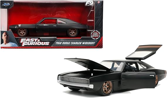 Jada Toys 253203075 Fast & Furious 1968 Dodge Charger 1:24 Coche de fundición a presión Conocido por Las películas, Muscle Car