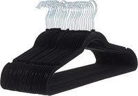 Amazon Basics Perchas de Terciopelo para Trajes - Paquete de 30, Negro