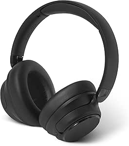Amazon Basics Auriculares Híbridos con Cancelación Activa de Ruido, Inalámbricos, Circumaurales, Bluetooth, Negro, Tamaño único