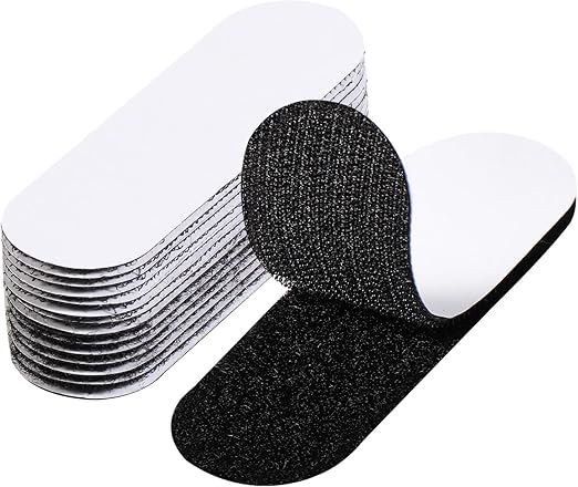 Blendura Adhesivo Doble Cara Fuerte, 10 Pares 10x3cm Adhesivo Doble cara, 10 Hook and 10 Loop, Reutilizable Nylon Doble Cinta Cara Extra Fuerte para Hogar y Oficina