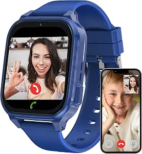 Fenamor Reloj Inteligente Niño 4G, Smartwatch Niños GPS y Llamadas, Videollamada, SOS, Chat de Voz, Modo Escuela, Podómetro, Despertador, Juegos, Reloj Regalo Niña Niño 3-12 Años