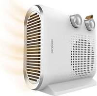Cecotec Calefactor Eléctrico ReadyWarm 2050 Max Dual White, Termoventilador 2000 W, 2 niveles de potencia y 3 modos de funcionamiento, 20 m2