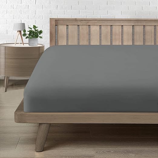 Sabanas Bajeras 90x190/200, Sabanas Cama 90 Microfibra Suave Cómoda y Transpirable, para colchón de 15-30 cm de Altura Gris Oscuro