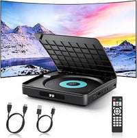 Reproductor de DVD WOLFANG para TV con HDMI, Full HD 1080P sin región, Control Remoto y Cable Tipo C, Reproductor de CD para Sistema estéreo doméstico, Puerto USB (no Azul-Ray/Discos Disney)