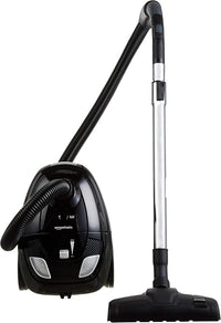 Amazon Basics Potente aspirador con bolsa, para suelos duros y alfombras, filtro HEPA, compacto y ligero, 700 W, 1,5 l (UE), Negro