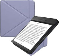 kwmobile Carcasa Compatible con Kobo Libra H2O Funda con Soporte - Funda y Tapa con Cierre magnéetico - Lila