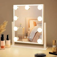Mursche Espejo de Maquillaje con iluminación Hollywood Espejo con 9 LED