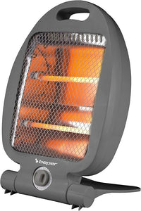 BEPER P203PAN005 Stufa al Quarzo Elettrica 800W, Riscaldatore Portatile Basso Consumo, 2 Livelli di Potenza, Stufetta Compatta, Sicurezza Autospegnimento