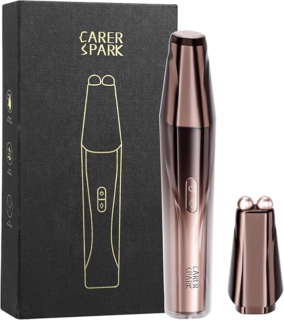 CARER SPARK Masajeador Ocular EMS Dispositivo Facial Antiedad con RF Calor y Frío para Bolsas Ojos Ojeras Arrugas y Rejuvenecimiento Facial