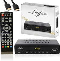 LEYF PA-2211 Kabel Receiver DVB-C Digitales Kabelfernsehen Full HD TV(DVB-C / C2, HDTV, DVB-T/T2, HD, SCART, USB) +HD Kabel, Kabelfernsehen für alle Kabelanbieter geeignet