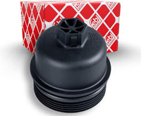 Febi bilstein 108349 Tapa de filtro de aceite, 1 pieza, negro