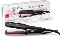 Bellissima XL ION Plancha de Pelo, Plancha Ancha, Ionizador, Calor Constante, Revestimiento Cerámico y Queratínico, 5 Temperaturas de 150 A 230°C, Calentamiento Rápido, Cable de 1.8 m