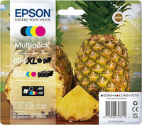Tinta Original Epson - Multipack 4 Colores 604 con Cartucho Negro XL y Cian, Magenta y Amarillo en Tamaño Estándar