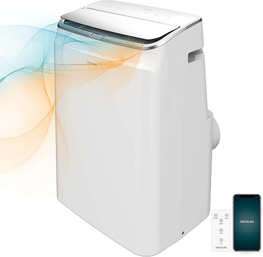 Cecotec Aire Acondicionado Portátil con Mando a Distancia, Wifi y Bomba de Calor ForceClima 12800 Heating Connected. 12000 BTU, Pantalla LED, 5 Modos, Cobertura 26-28m2