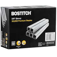 Bostitch B8 Heftklammern, 3/8 Zoll, PowerCrown, 20.000 Stück, Silber oder Grau
