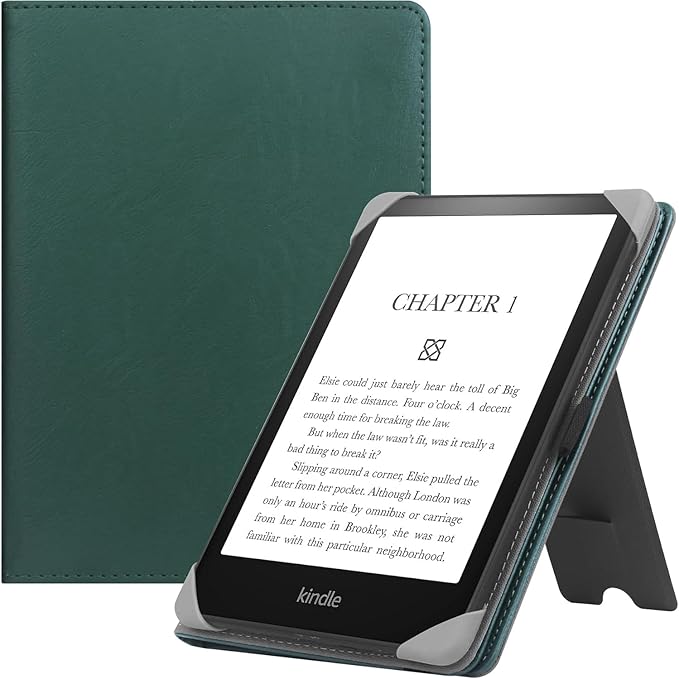 HGWALP Funda Universal para 6-7 Pulgadas eReaders, Funda Folio Stand Soporte con Correa Compatible con Kindle Paperwhite/Colorsoft/Kobo/Tolino/Pocketbook/Sony 6" 6.8" 7" E-Book Reader-Mint