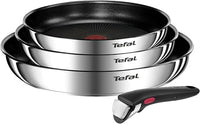 Tefal Ingenio Emotion - Juego de 3 Sartenes, Acero inoxidable