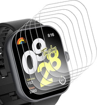 Bigqin 6 Piezas Protector de Pantalla Compatible con Xiaomi Redmi Watch 4, HD Película Cristal Templado Compatible con Xiaomi Redmi Watch 4, Anti-Arañazo