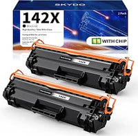 Skydo Cartucho de tóner Negro 142X Compatible con HP 142X W1420X 142A W1420A Toner para HP LaserJet Series M110 M110w, LaserJet MFP Series M139 M139w M140 M140w Impresora (2 Negro)