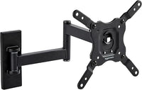 Amazon Basics Soporte de Pared para TV, Movimiento Completo, Giratorio e Inclinable para Televisores o Monitores Planos y Curvos de 12 a 40 Pulgadas de hasta 36Kg, VESA Máximo de 200 x 200mm, Negro
