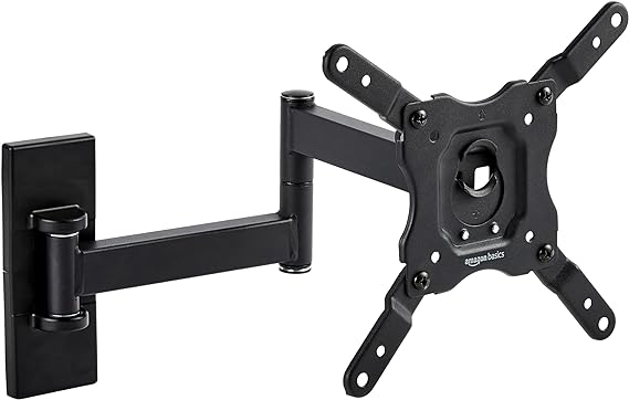 Amazon Basics Support mural entièrement articulé pour téléviseur - Pour TV de 12" à 40 pouces (30 a 102 cm) - VESA 200 x 200 mm, Noir